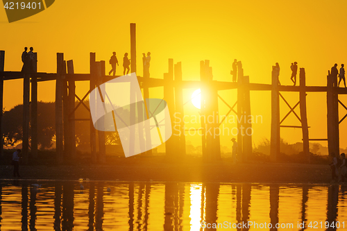 Image of U bein bridge sunset