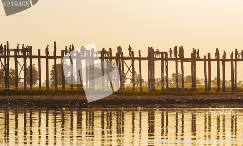 Image of U bein bridge sunset