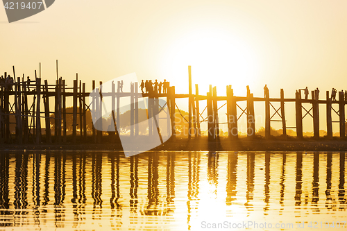 Image of U bein bridge sunset
