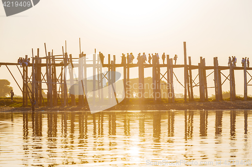 Image of U bein bridge sunset