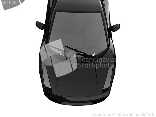 Image of isolated closeup sportcar view