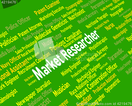 Image of Market Researcher Means Gathering Data And Analyse