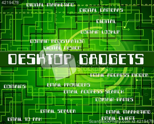 Image of Desktop Gadgets Means Mod Con And Appliances