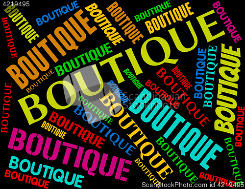 Image of Boutique Word Means Retail Sales And Apparel