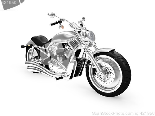 Image of isolated motorcycle front view 01