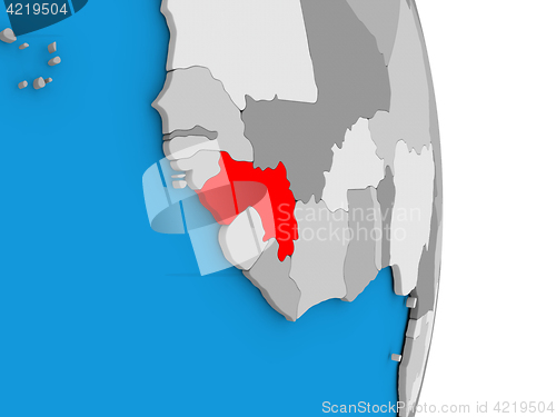 Image of Guinea on globe