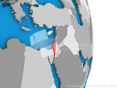 Image of Israel on globe