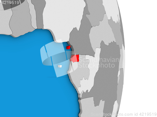 Image of Equatorial Guinea on globe