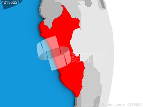 Image of Peru on globe