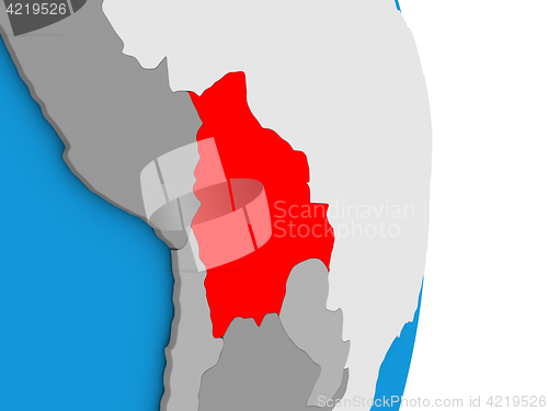 Image of Bolivia on globe