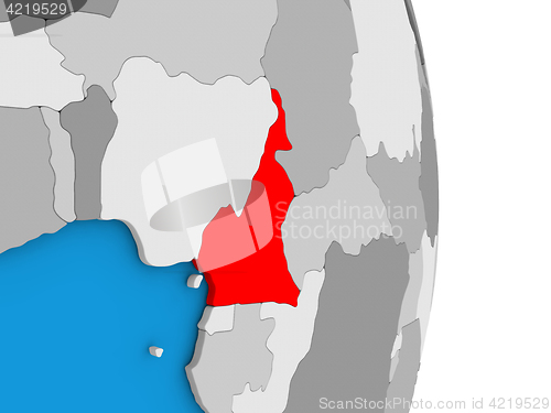 Image of Cameroon on globe