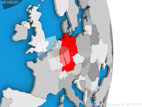 Image of Germany on globe