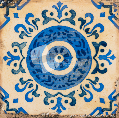 Image of Traditional Portuguese glazed tiles