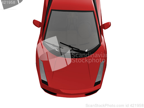 Image of isolated closeup sportcar view