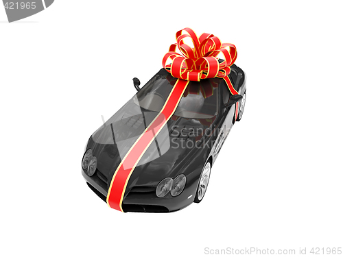 Image of Gift isolated black car front view