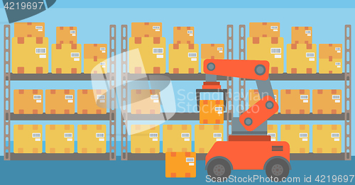 Image of Warehouse transportation robot.