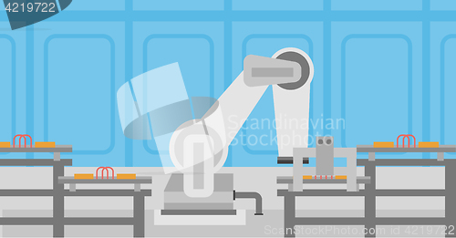 Image of Automated robotic conveyor belt.