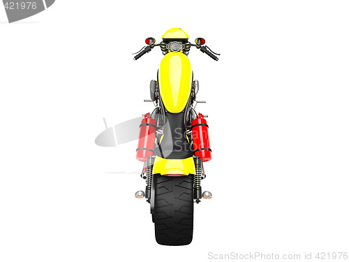 Image of isolated moto back view 02