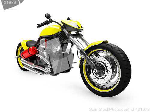 Image of isolated moto front view 01