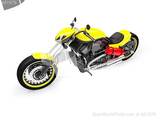 Image of isolated moto front view 02