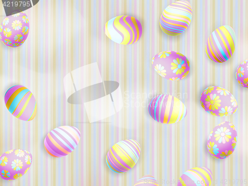 Image of Easter eggs painted. EPS 10