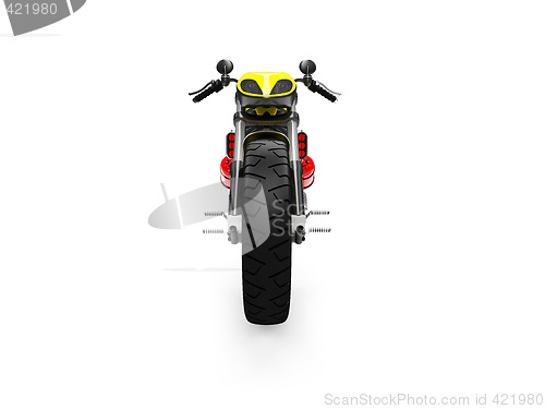 Image of isolated moto front view 03