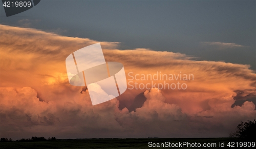 Image of Storm Clouds Saskatchewan sunset