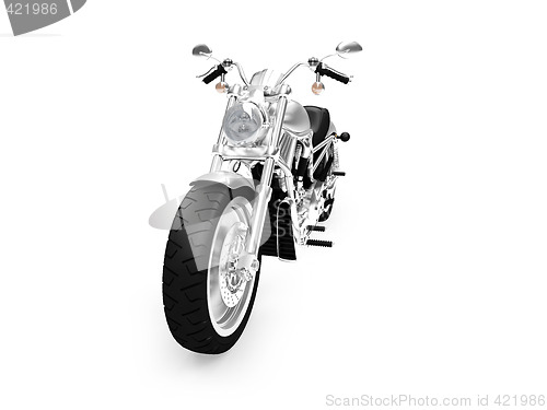 Image of isolated motorcycle front view 02