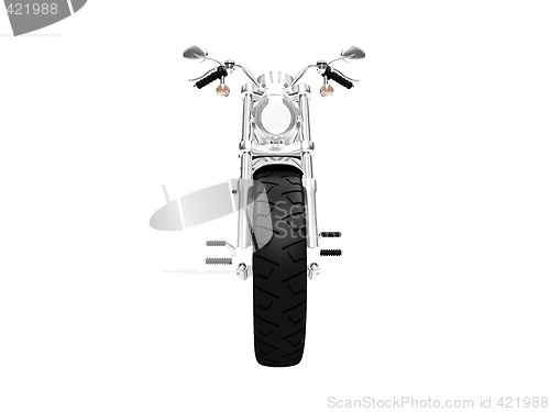 Image of isolated motorcycle front view 03