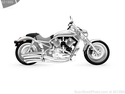 Image of isolated motorcycle side view