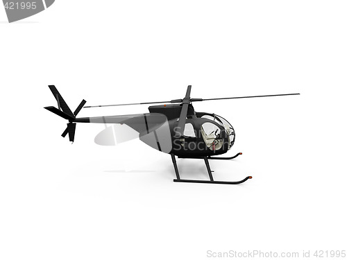Image of isolated helicopter view