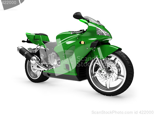 Image of isolated motorcycle front view 01