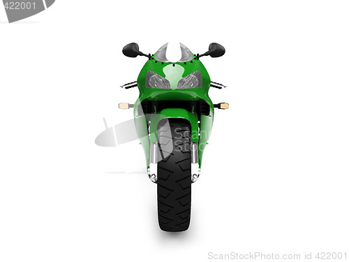 Image of isolated motorcycle front view 03