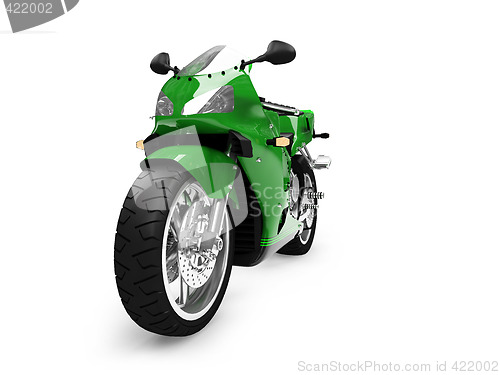 Image of isolated motorcycle front view 04