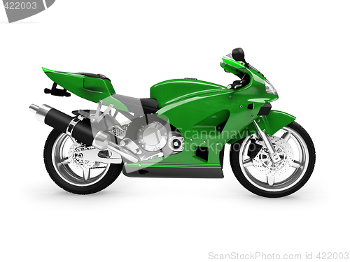 Image of isolated motorcycle side view