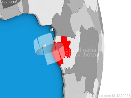 Image of Gabon on globe