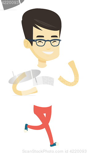 Image of Young man running vector illustration.