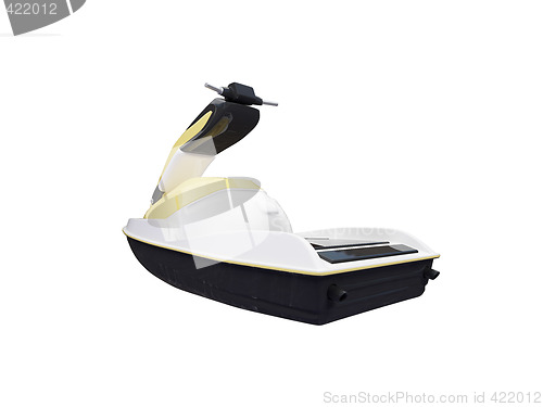 Image of Jetski isolated back view