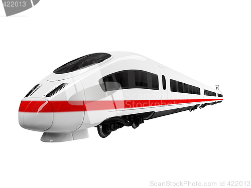 Image of white train isolated view