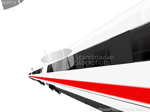 Image of white train isolated view