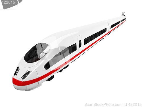 Image of white train isolated view