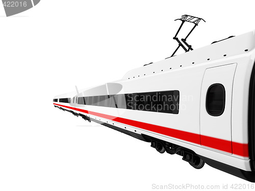 Image of white train isolated view