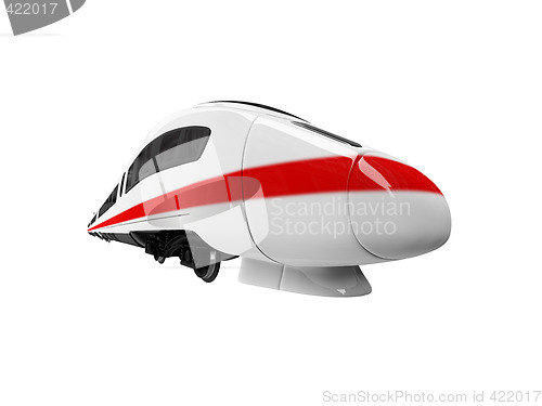 Image of white train isolated view