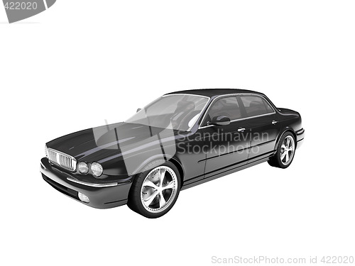 Image of isolated black car front view 03