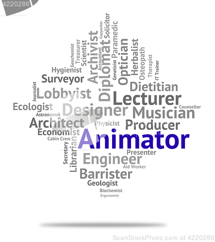Image of Animator Job Indicates Animators Career And Employment