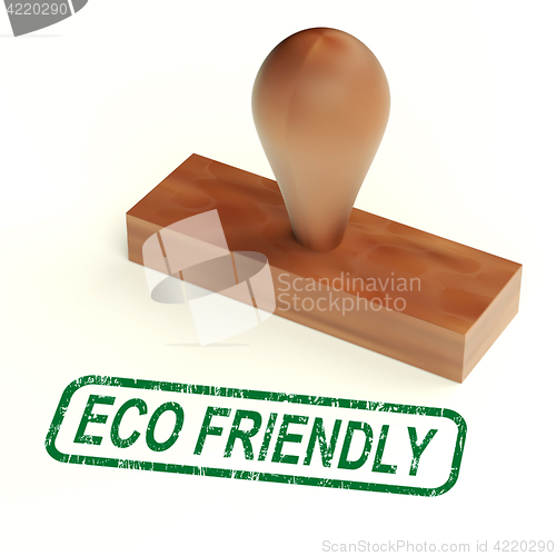 Image of Eco Friendly Stamp As Symbol For  Recycling Or Nature