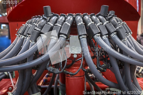 Image of Closeup photo of an agricultural watering equipment