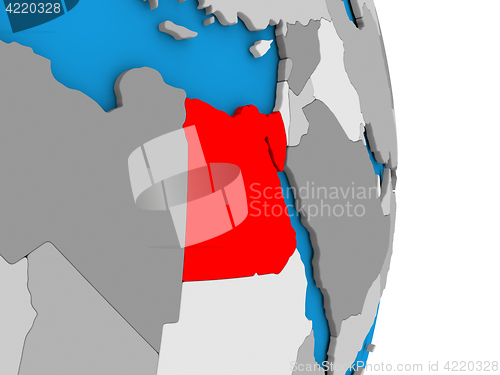 Image of Egypt on globe