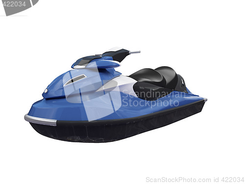 Image of Jetski blue isolated front view