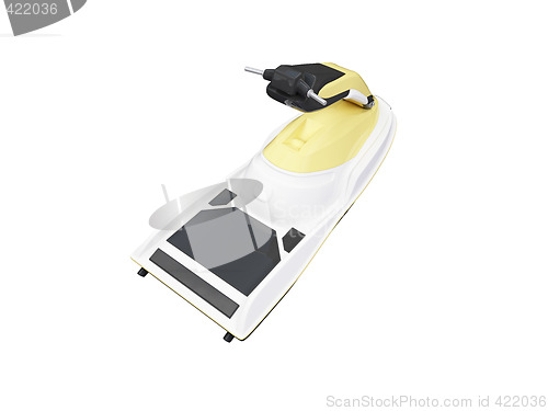 Image of Jetski isolated back view